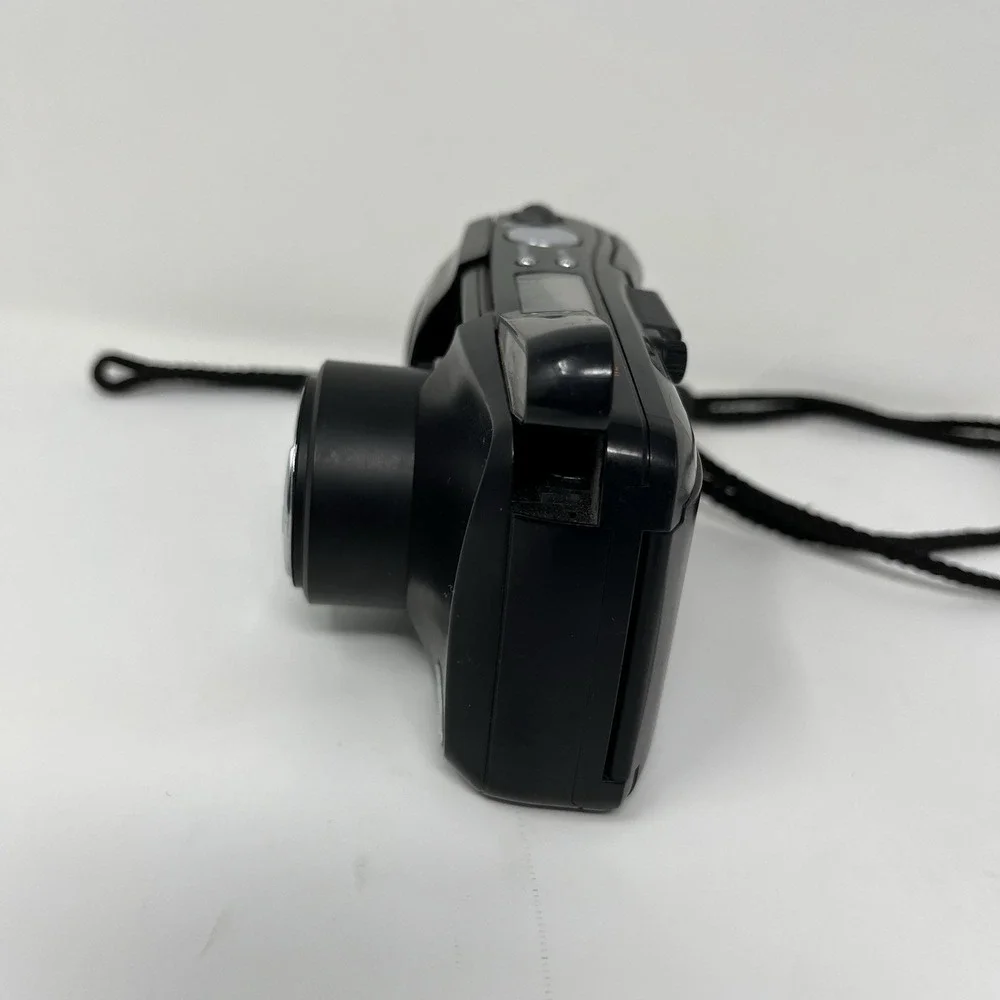 Olympus Infinity Stylus Zoom 105 35mm Film Camera Black - FOR PARTS (Stuck Lens)
